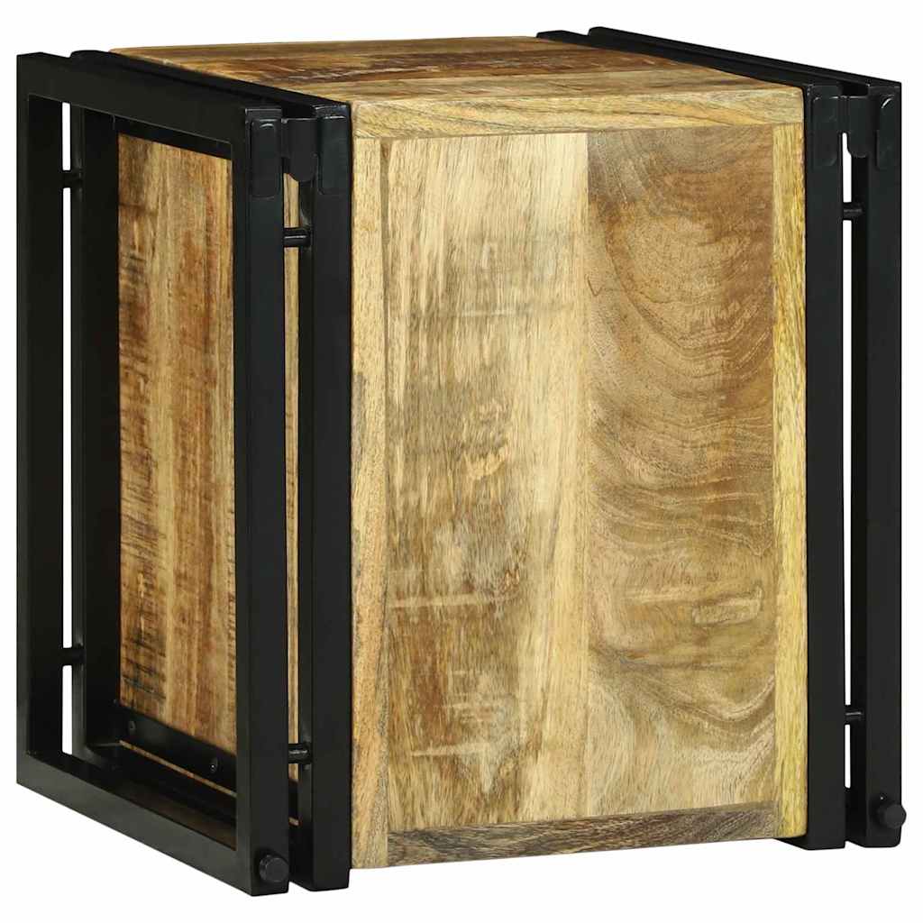 vidaXL Weinregal Braun und Schwarz 35 x 35 x 39 cm Massivholz Mango