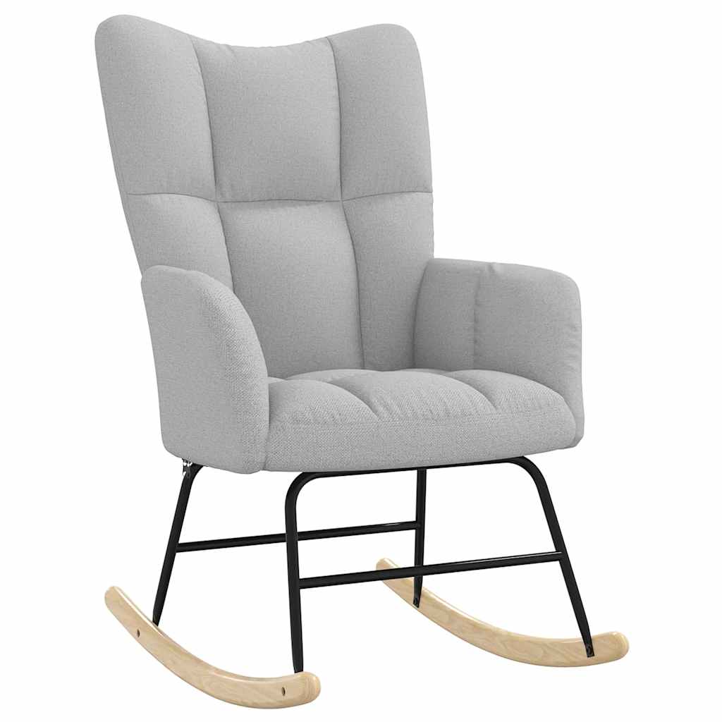 vidaXL Schaukelstuhl Wolkengrauer Stoff