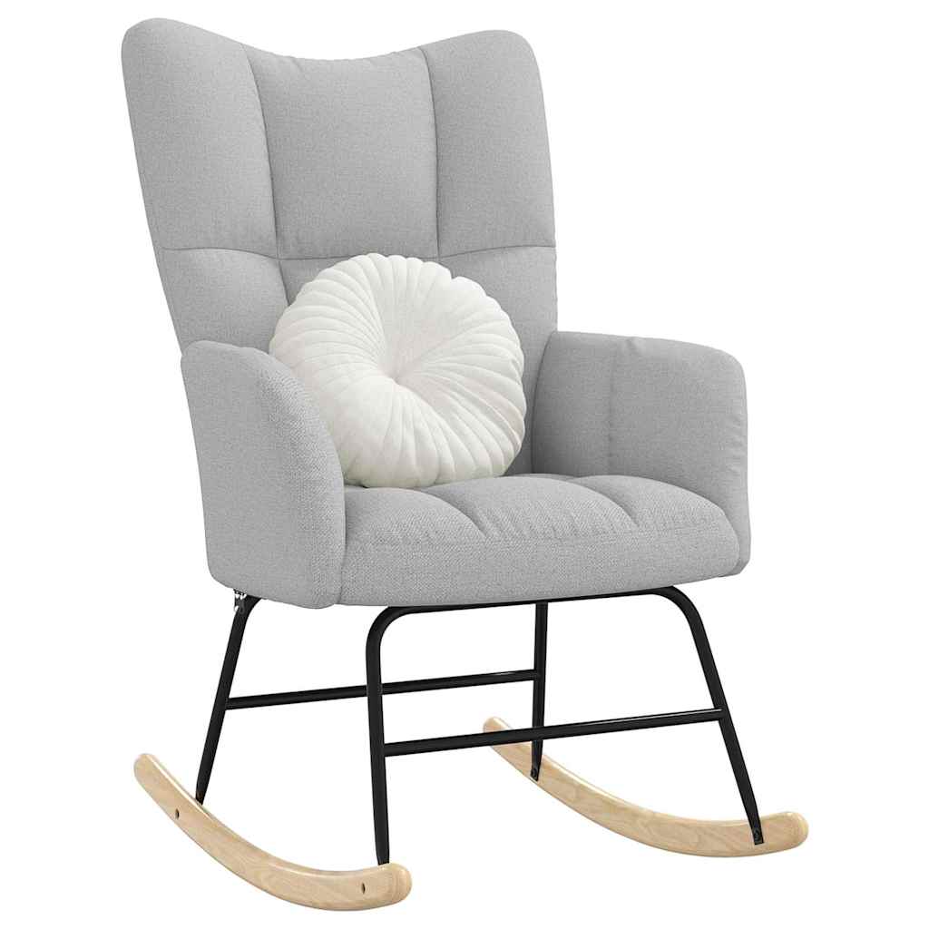 vidaXL Schaukelstuhl Wolkengrauer Stoff