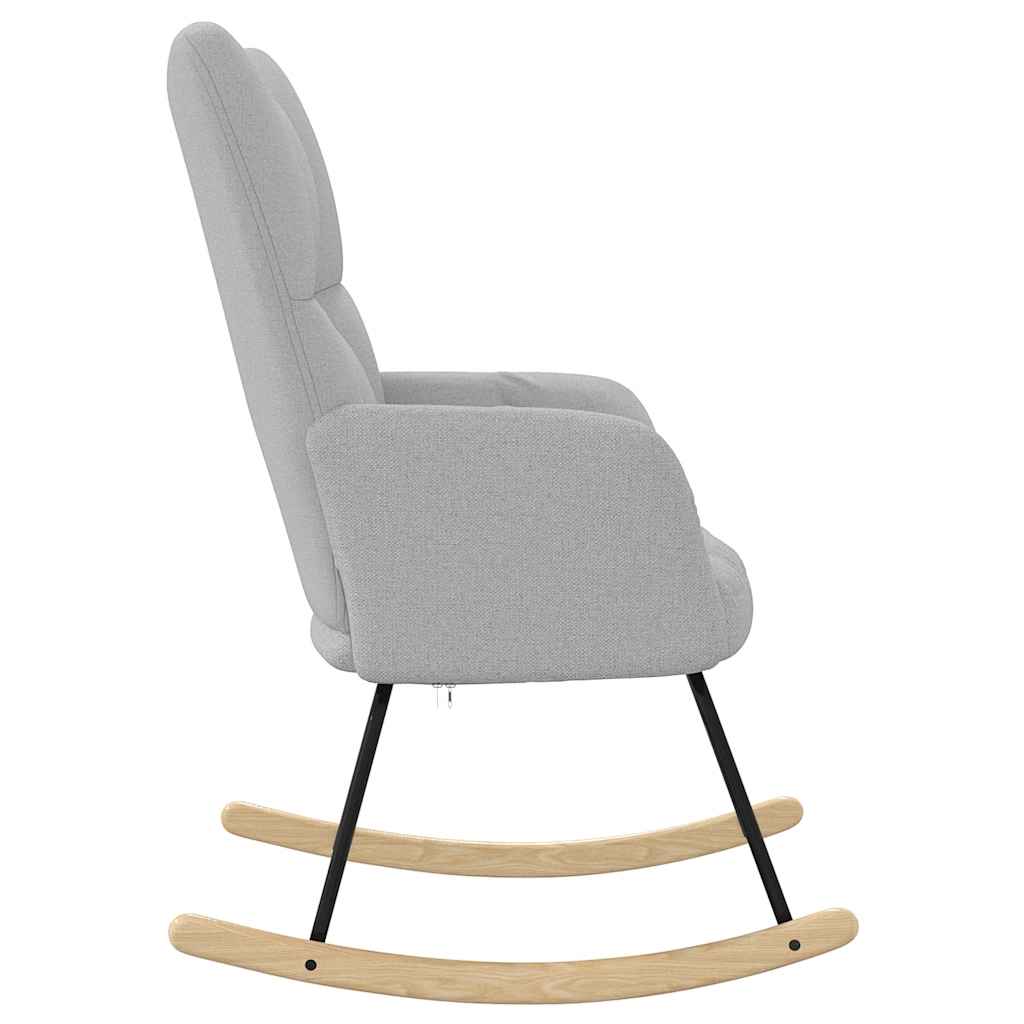 vidaXL Schaukelstuhl Wolkengrauer Stoff