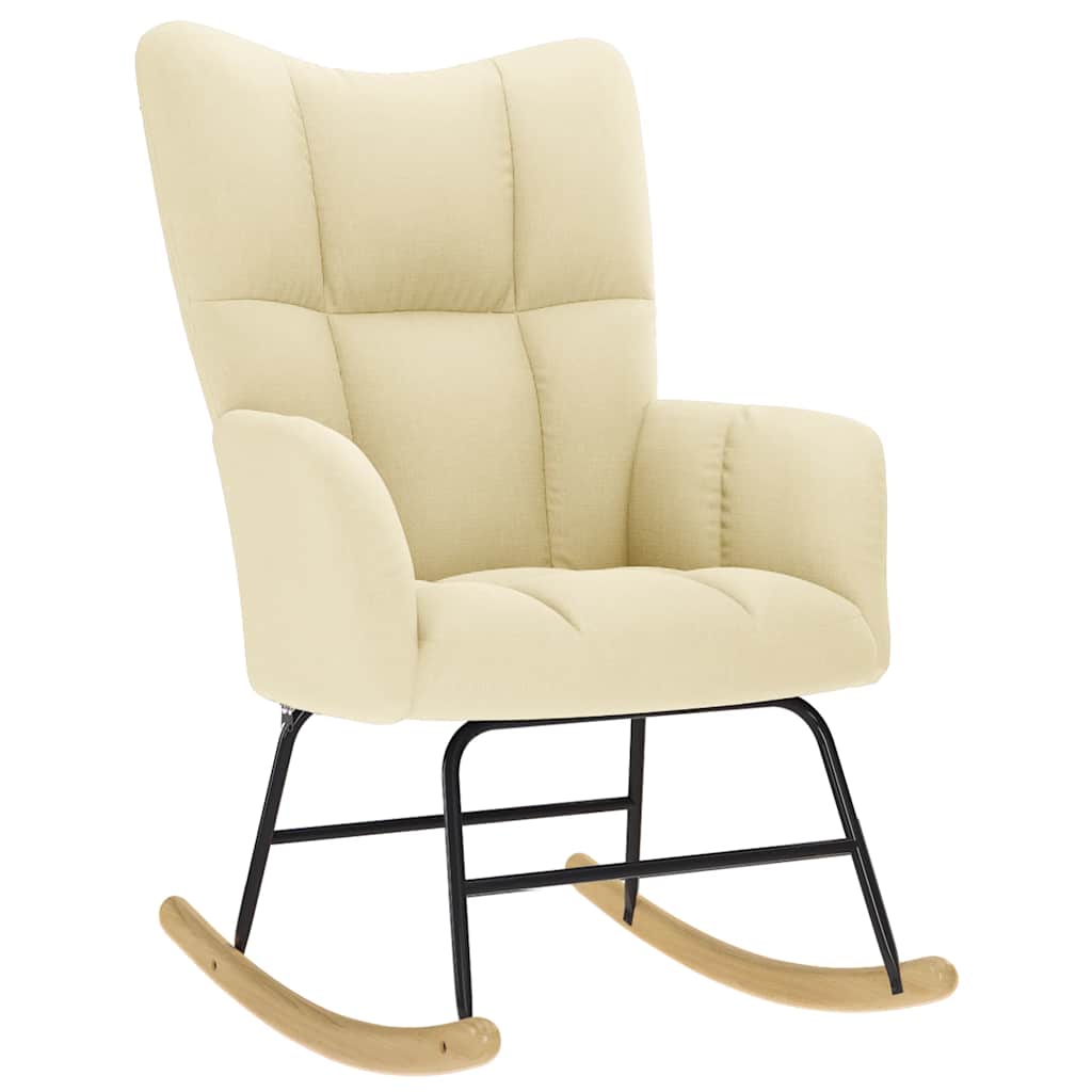 vidaXL Schaukelstuhl Wolkengrauer Stoff