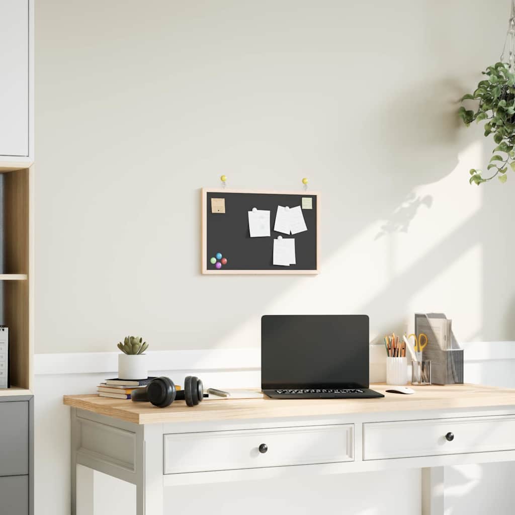 vidaXL Magnetisches Whiteboard mit massivem Kiefernholzrahmen 40x30 cm