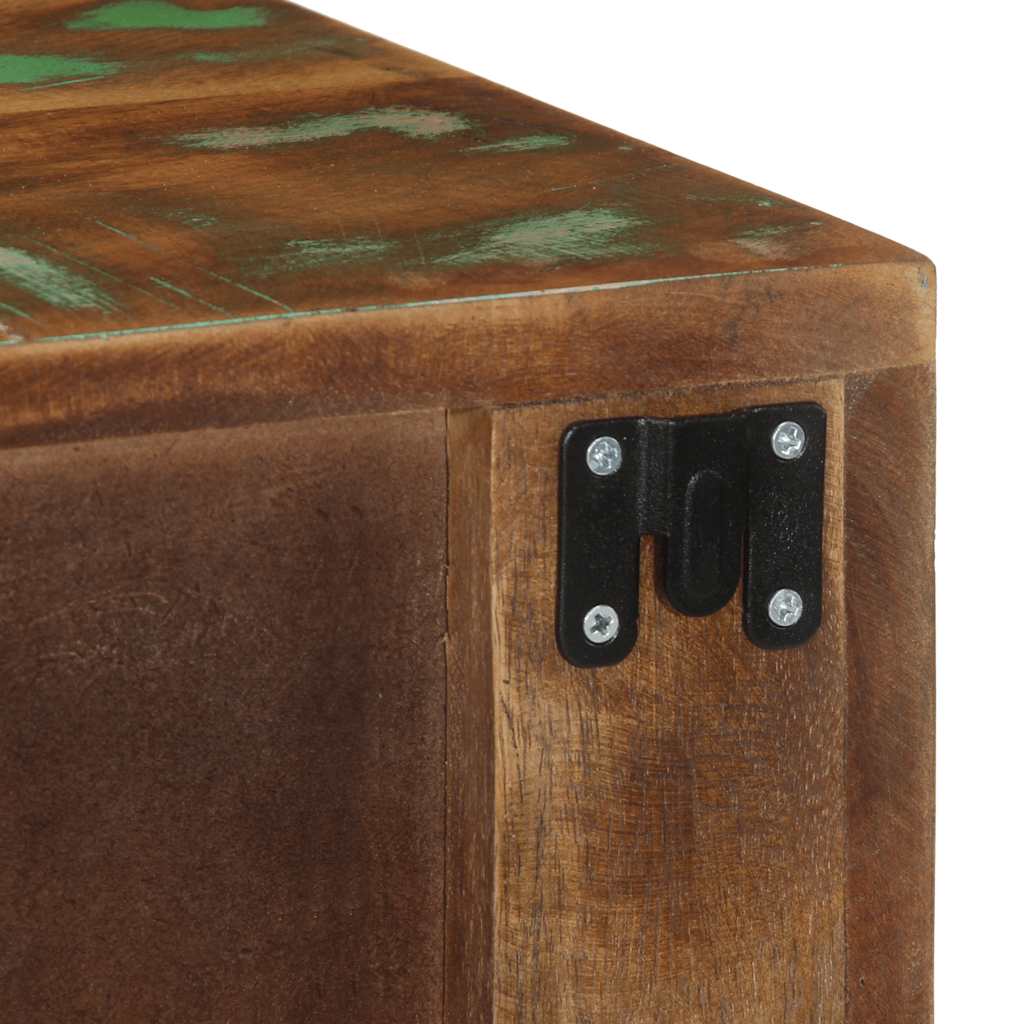 vidaXL Wand-Nachttisch Altholz Massiv