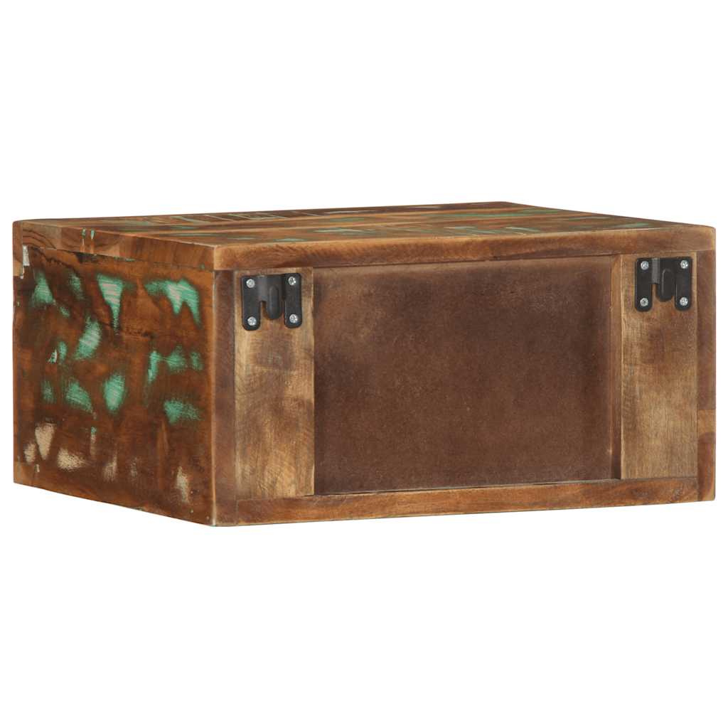 vidaXL Wand-Nachttisch Altholz Massiv