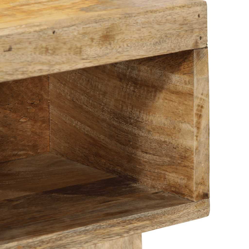 vidaXL Nachttisch 50x27x50 cm Raues Mango-Massivholz