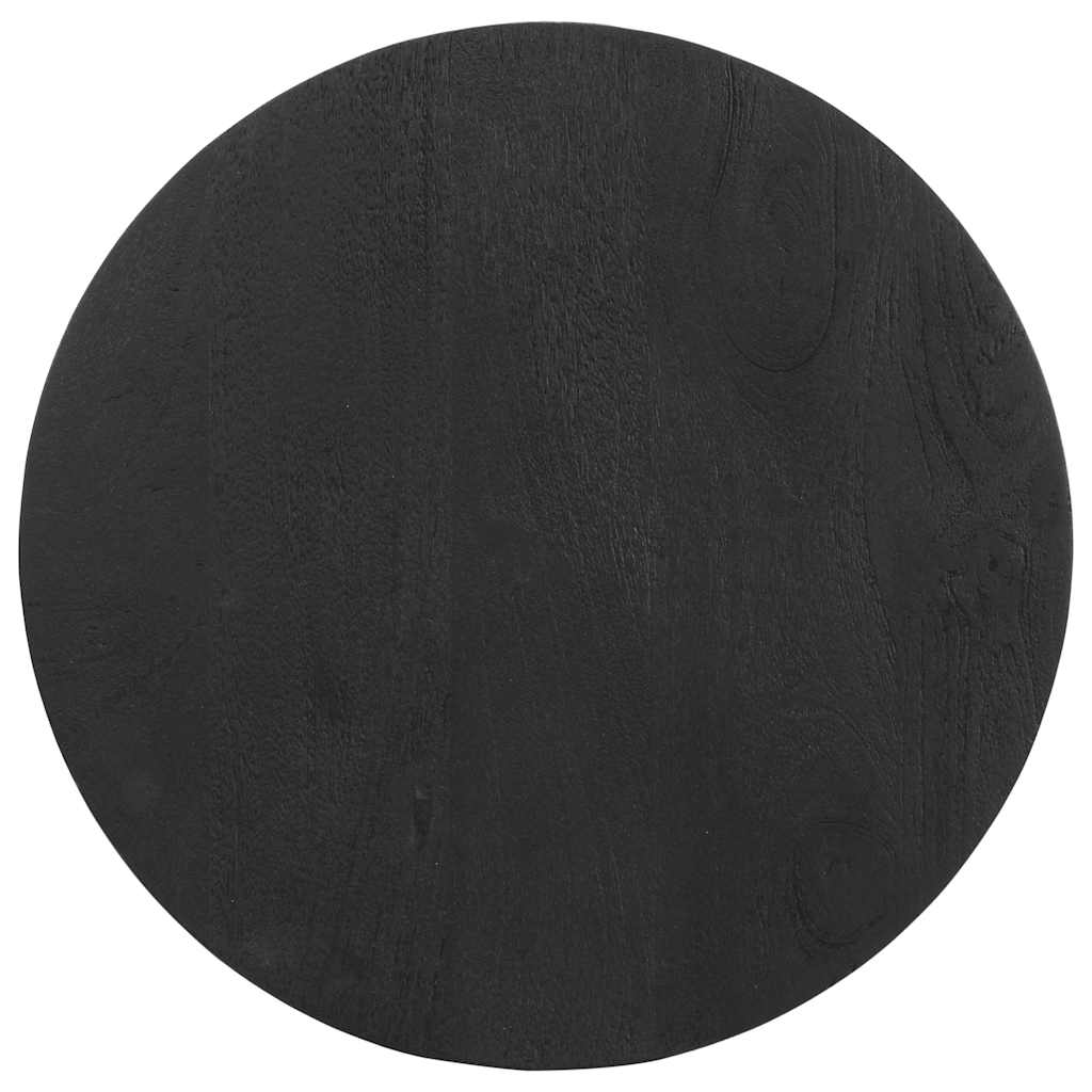 vidaXL Beistelltisch Schwarz Ø50x40 cm Massivholz Mango