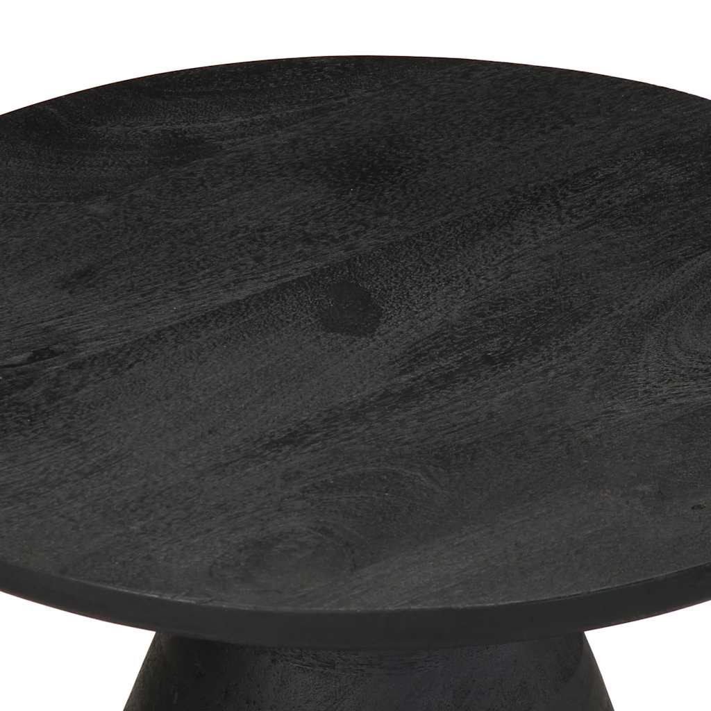 vidaXL Beistelltisch Schwarz Ø50x40 cm Massivholz Mango
