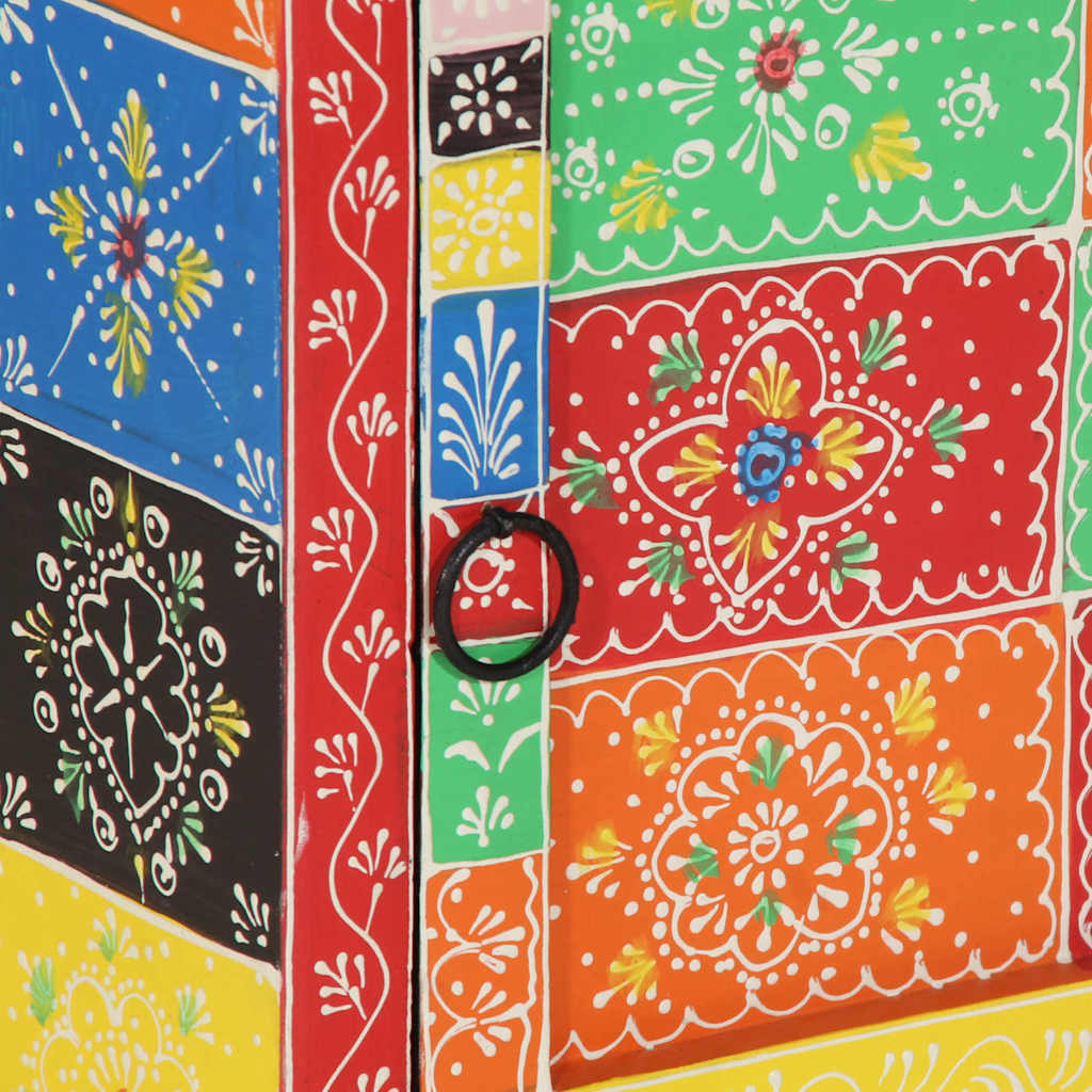 vidaXL Nachttisch Mehrfarbig 40x35x45 cm Massivholz Mango