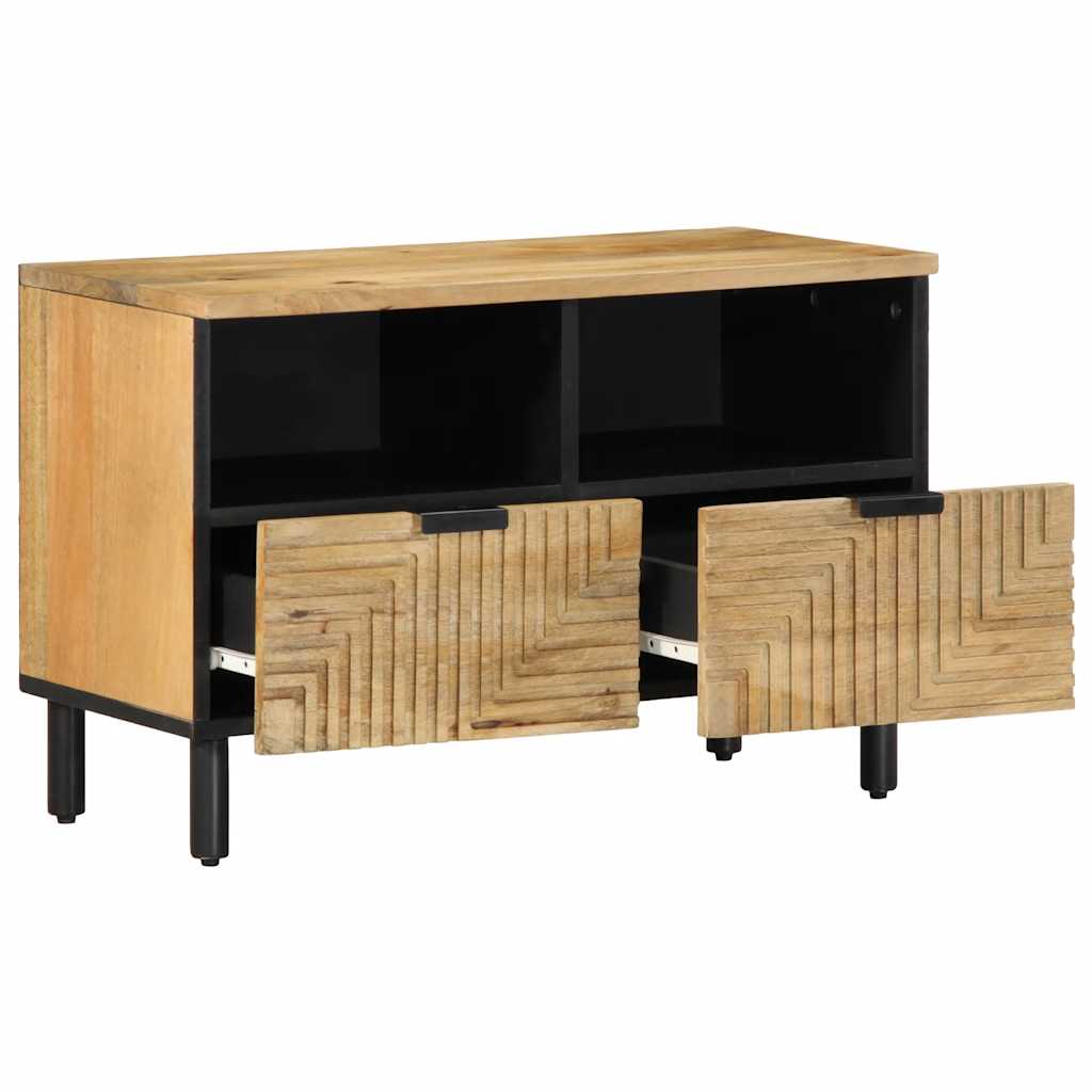 vidaXL TV-Schrank Braun 70x33x46 cm Massivholz Mango