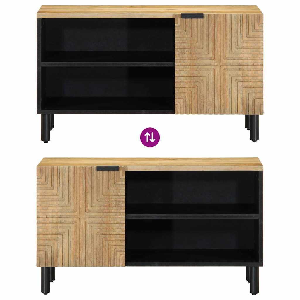 vidaXL TV-Schrank Braun 80x31,5x46 cm Massivholz Mango