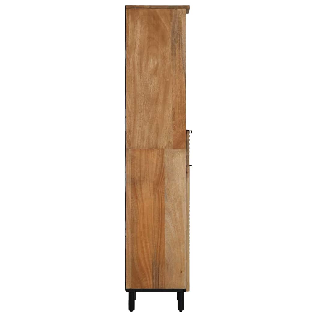 vidaXL Badschrank Braun 38x33x160 cm Massivholz Mango