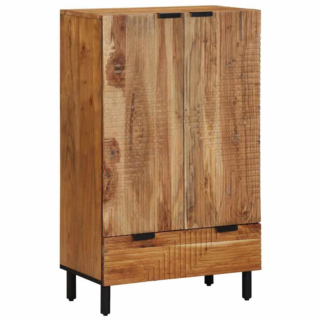 vidaXL Highboard mit Regal Natur 60 x 33,5 x 100 cm Massivholz Akazie