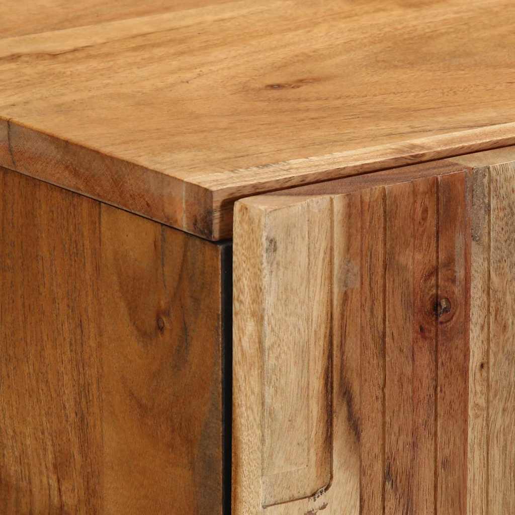 vidaXL Highboard mit Regal Natur 60 x 33,5 x 100 cm Massivholz Akazie