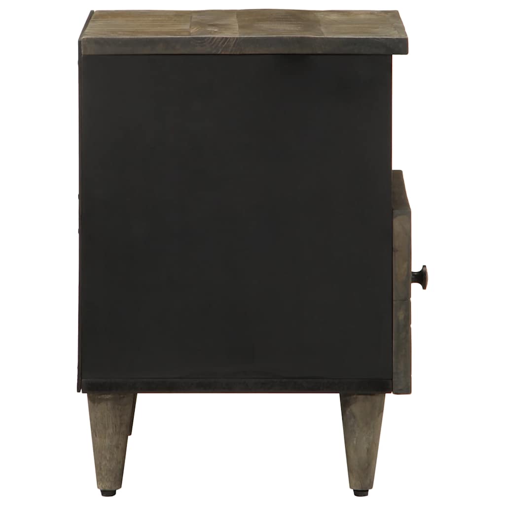 vidaXL Nachttisch Hellgrau 40x33x46 cm Massivholz Mango