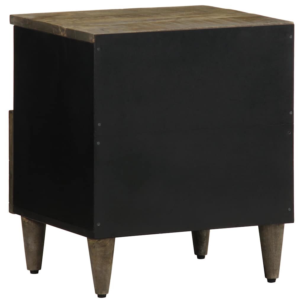 vidaXL Nachttisch Hellgrau 40x33x46 cm Massivholz Mango