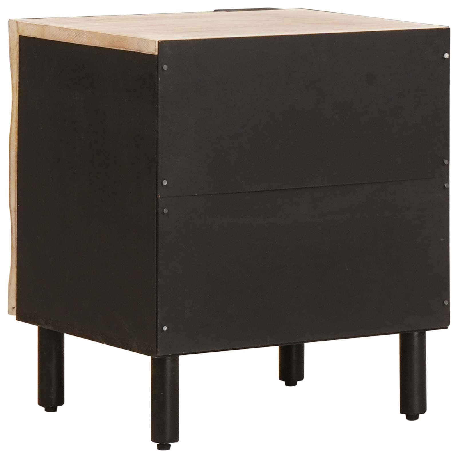 vidaXL Nachttisch Weiß 40 x 33 x 46 cm Massivholz Mango