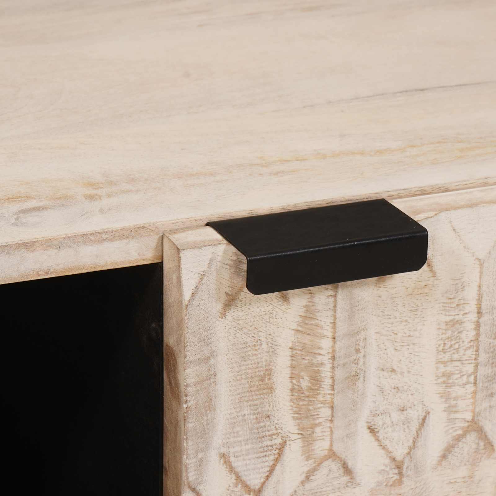 vidaXL Couchtisch Weiß 80 x 50 x 40 cm Massivholz Mango