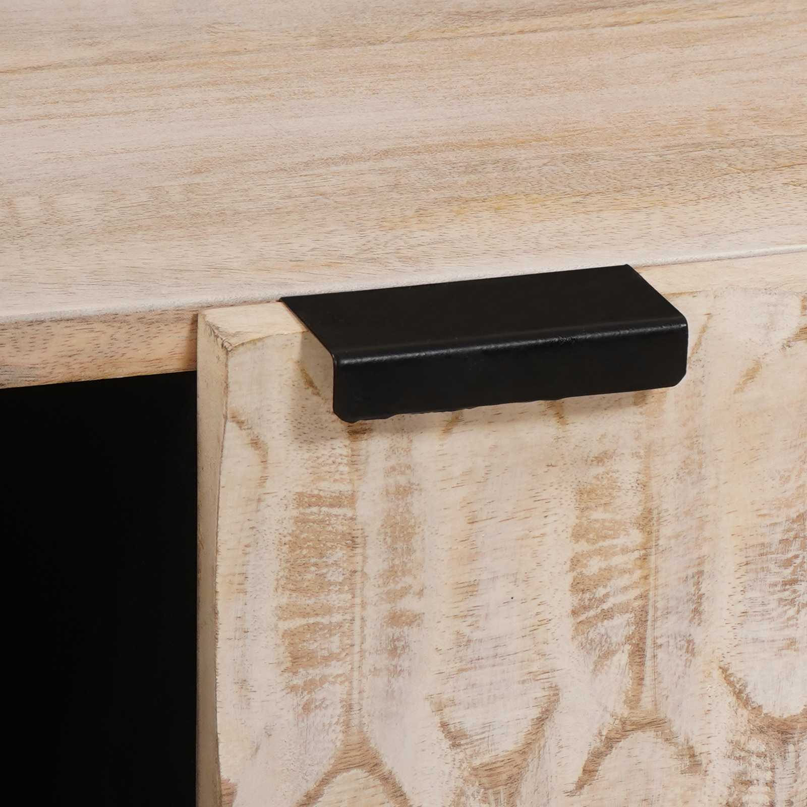 vidaXL Couchtisch Weiß 100 x 54 x 40 cm Massivholz Mango