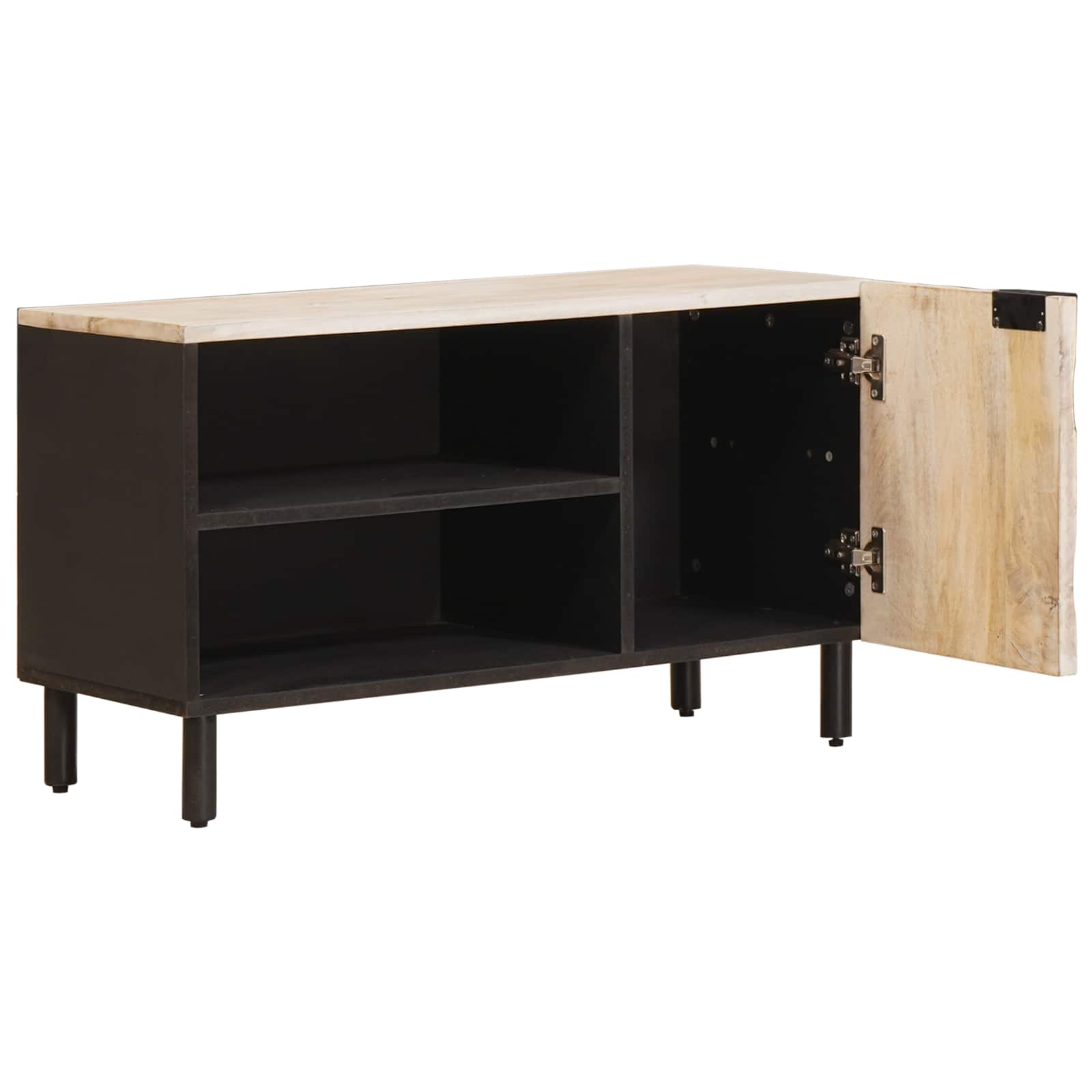 vidaXL TV-Schränk mit Tür Weiße gewaschene Oberfläche 80 x 33 x 46 cm