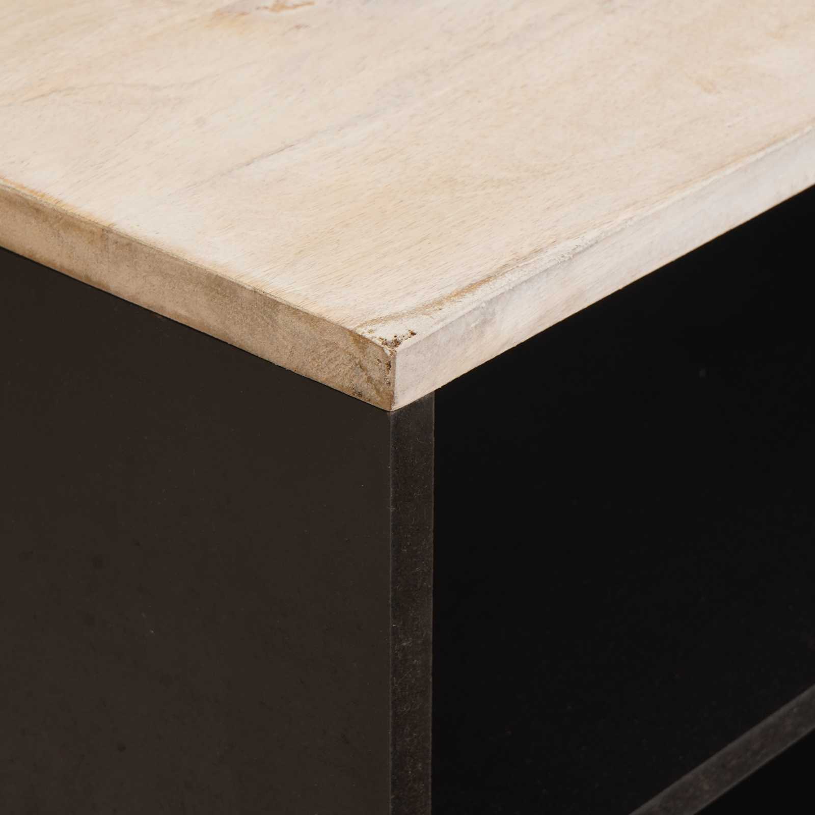 vidaXL TV-Schränk mit Tür Weiße gewaschene Oberfläche 80 x 33 x 46 cm