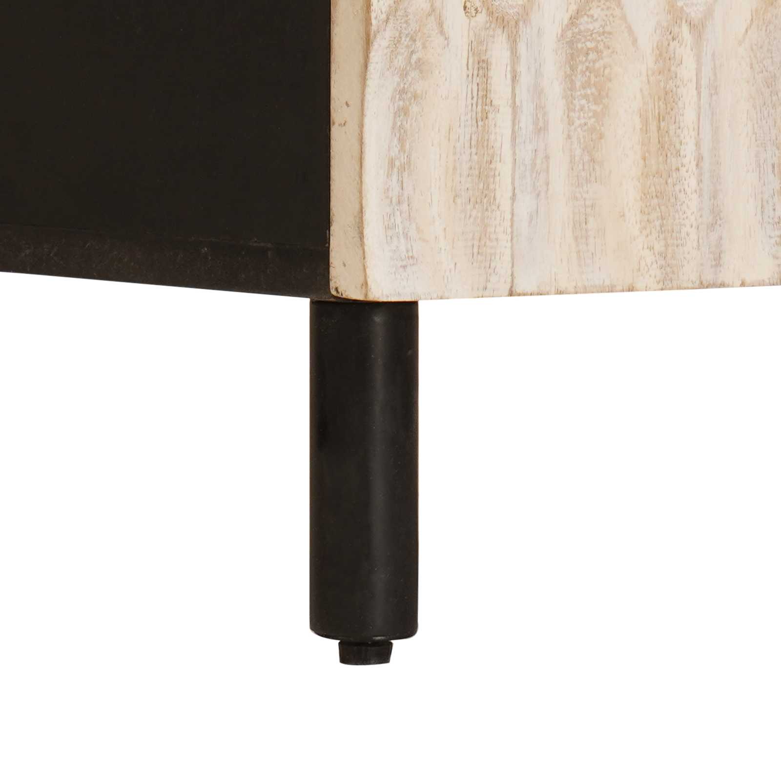 vidaXL Sideboard mit Tür Weiße gewaschene Oberfläche 60 x 33 x 75 cm