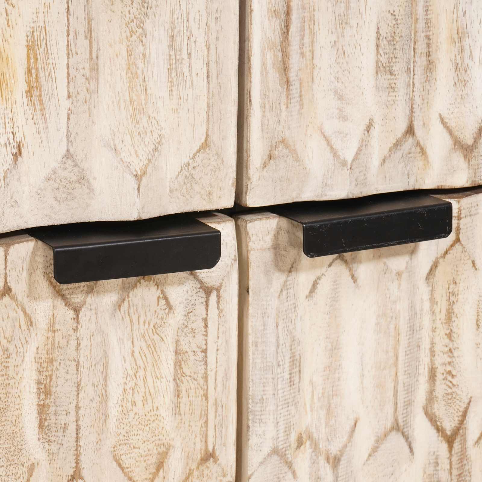 vidaXL Sideboard mit Tür Weiße gewaschene Oberfläche 60 x 33 x 75 cm