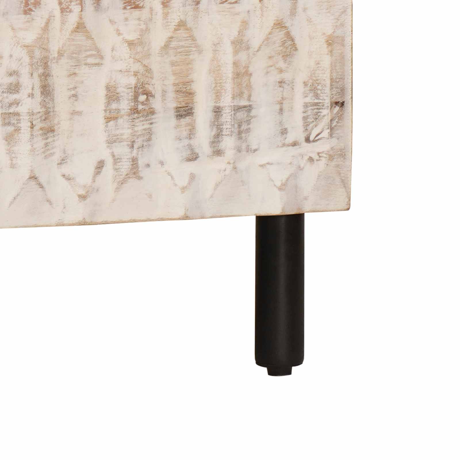 vidaXL Sideboard mit Tür Weiße gewaschene Oberfläche 80 x 33 x 75 cm