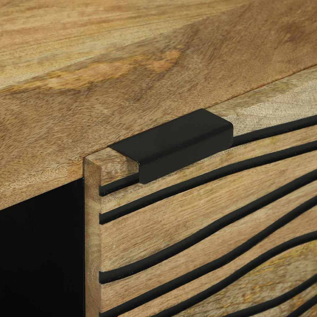 vidaXL Couchtisch Braun und Schwarz 100 x 54 x 40 cm Massivholz Akazie