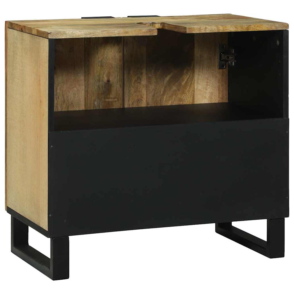 vidaXL Waschbeckenschrank mit Tür Braun 62 x 33 x 58 cm Holzwerkstoff