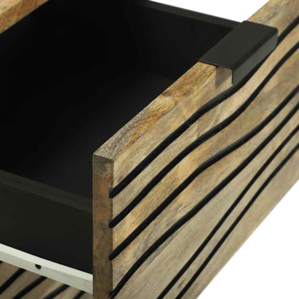 vidaXL Sideboard Braun 40 x 33 x 75 cm massives Mangoholz