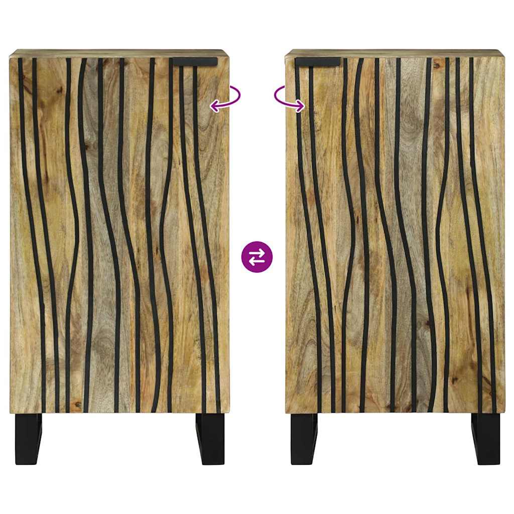 vidaXL Sideboard Braun 40 x 33 x 75 cm massives Mangoholz