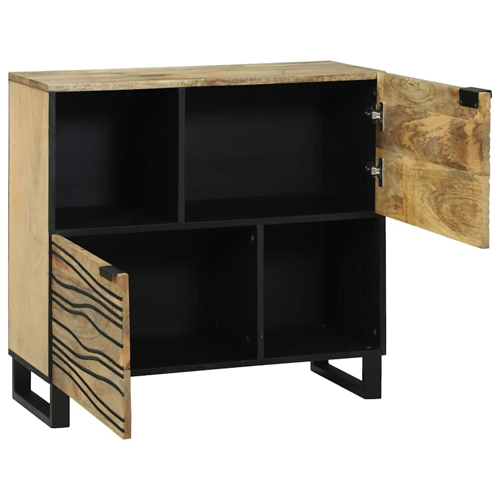 vidaXL Sideboard Braun 80 x 33 x 75 cm massives Mangoholz