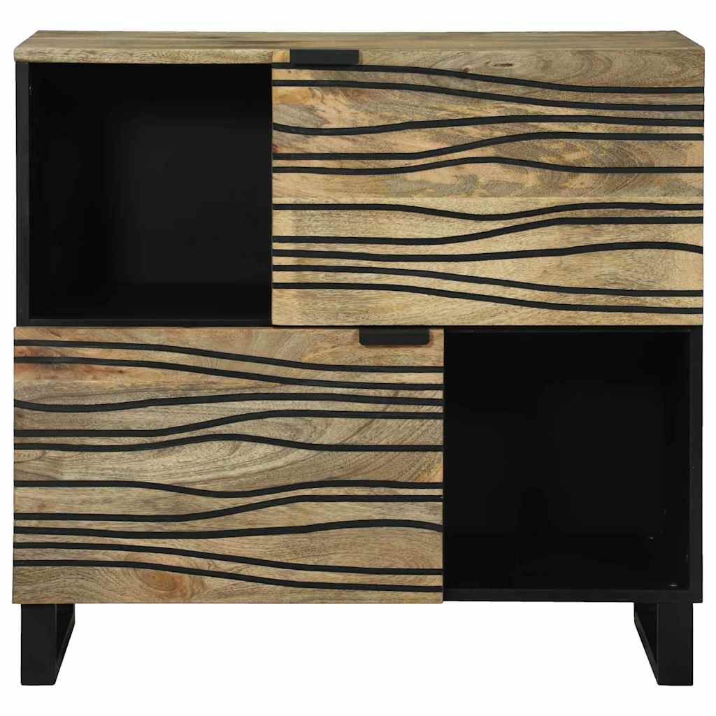 vidaXL Sideboard Braun 80 x 33 x 75 cm massives Mangoholz
