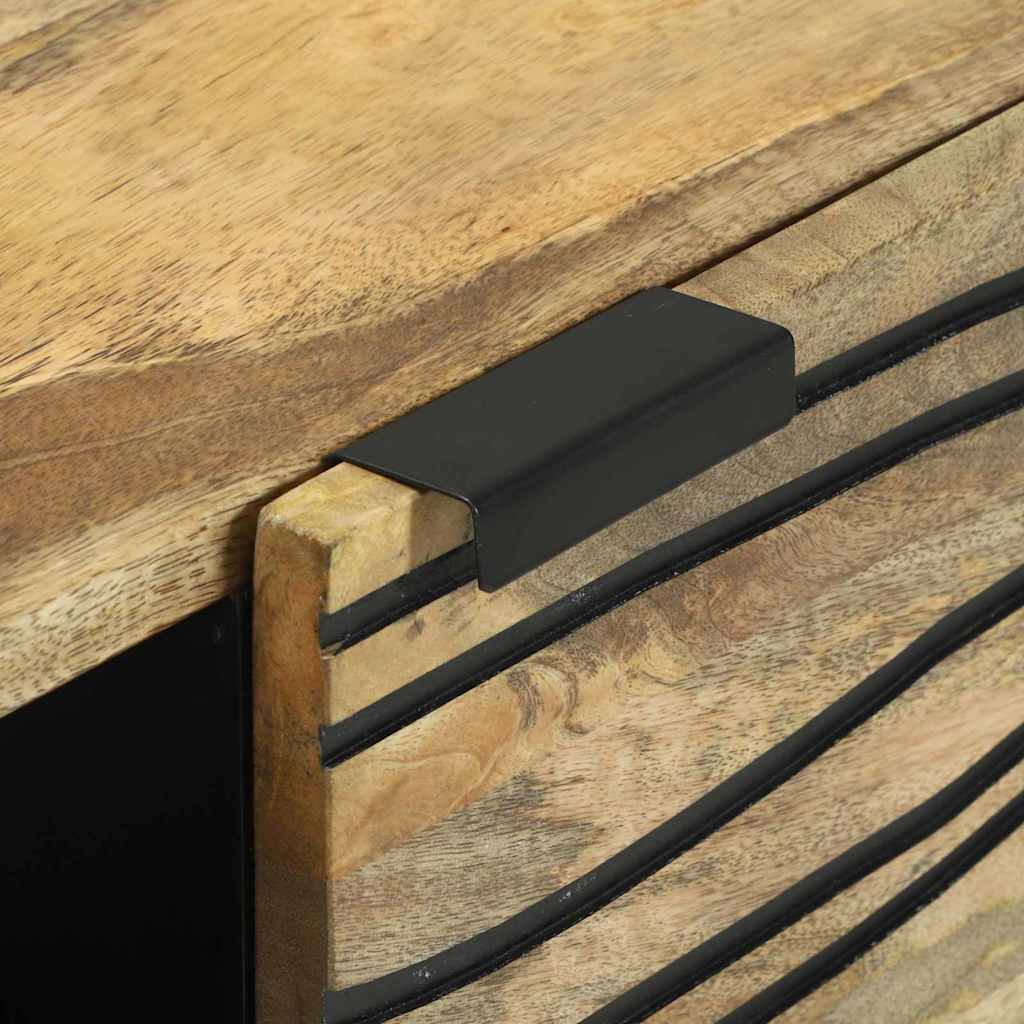 vidaXL Sideboard Braun 80 x 33 x 75 cm massives Mangoholz