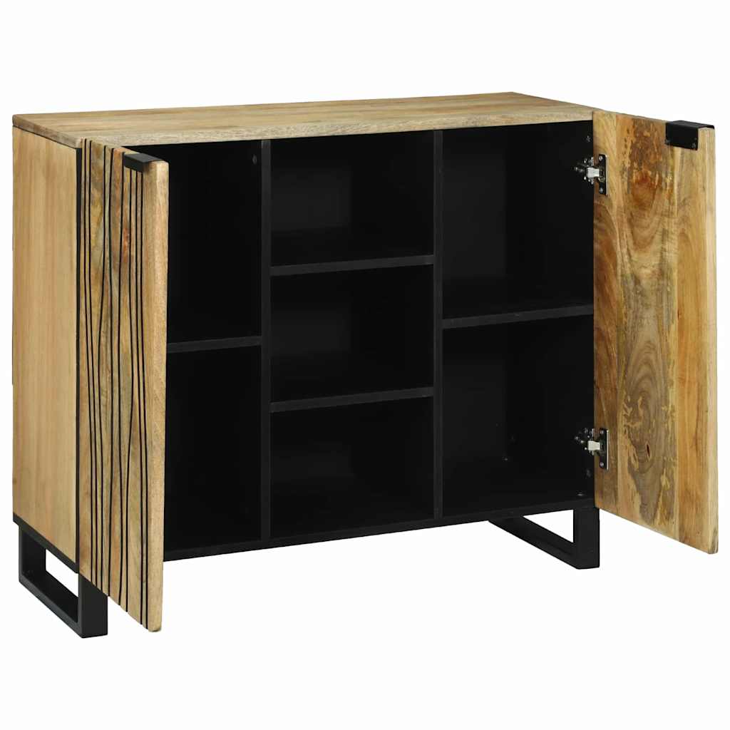 vidaXL Sideboard Braun 90 x 33 x 75 cm massives Mangoholz
