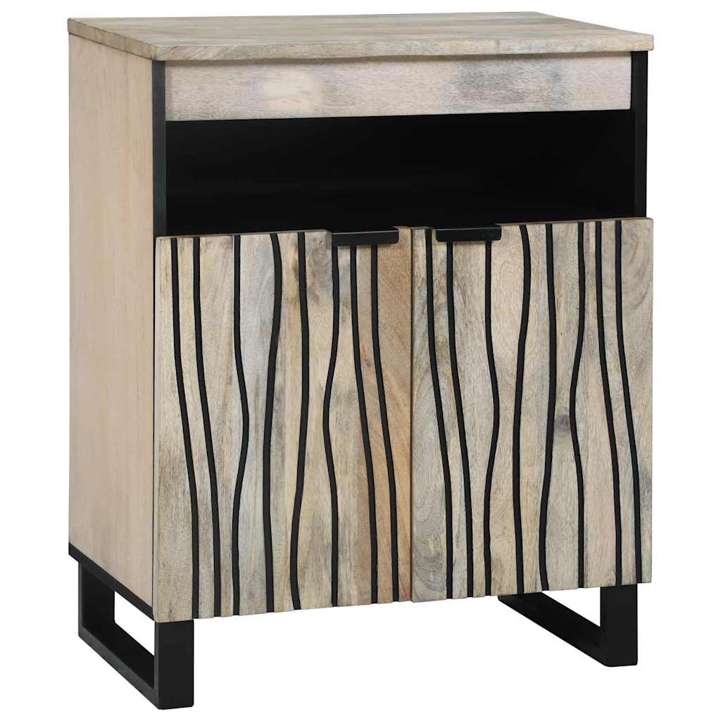 vidaXL Sideboard Braun 60 x 33 x 75 cm massives Mangoholz