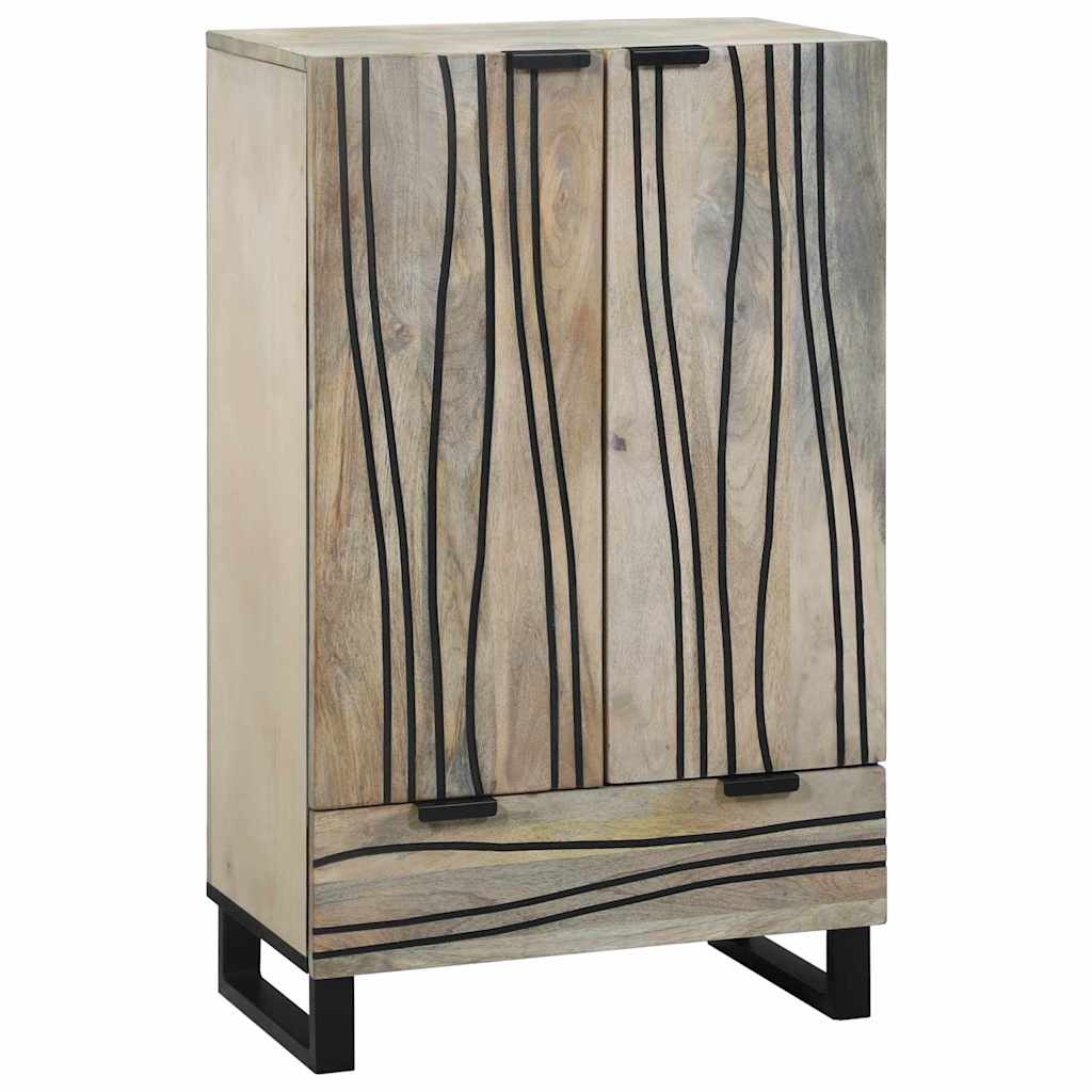 vidaXL Hochboard Braun 60 x 33 x 100 cm massives Mangoholz