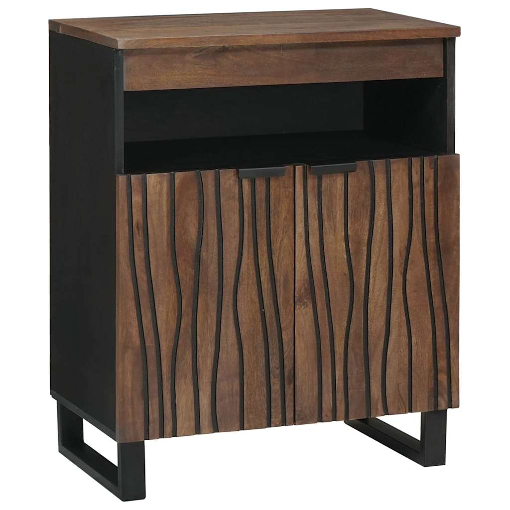 vidaXL Sideboard Braun 60 x 33 x 75 cm massives Mangoholz