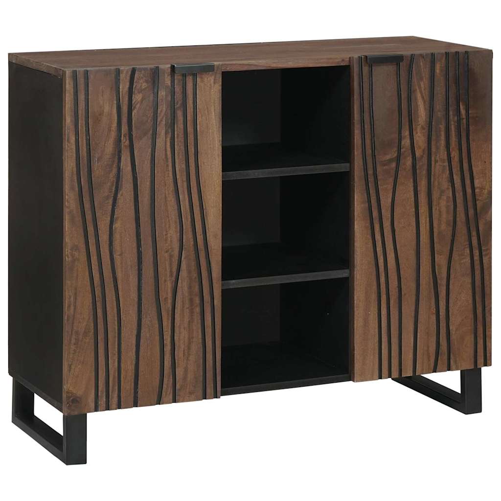 vidaXL Sideboard Braun 90 x 33 x 75 cm massives Mangoholz