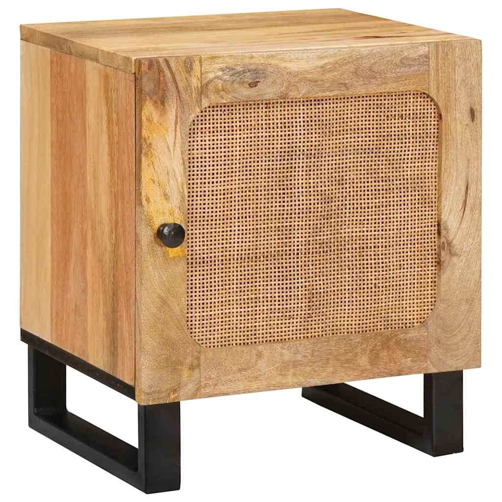 vidaXL Nachttisch Natur 40 x 33,5 x 46 cm Massivholz Mango