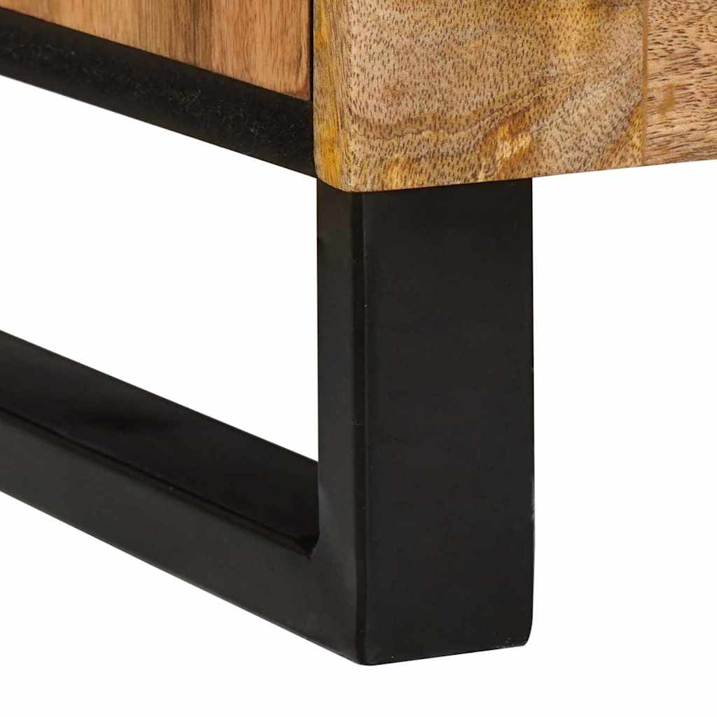 vidaXL Nachttisch Natur 40 x 33,5 x 46 cm Massivholz Mango