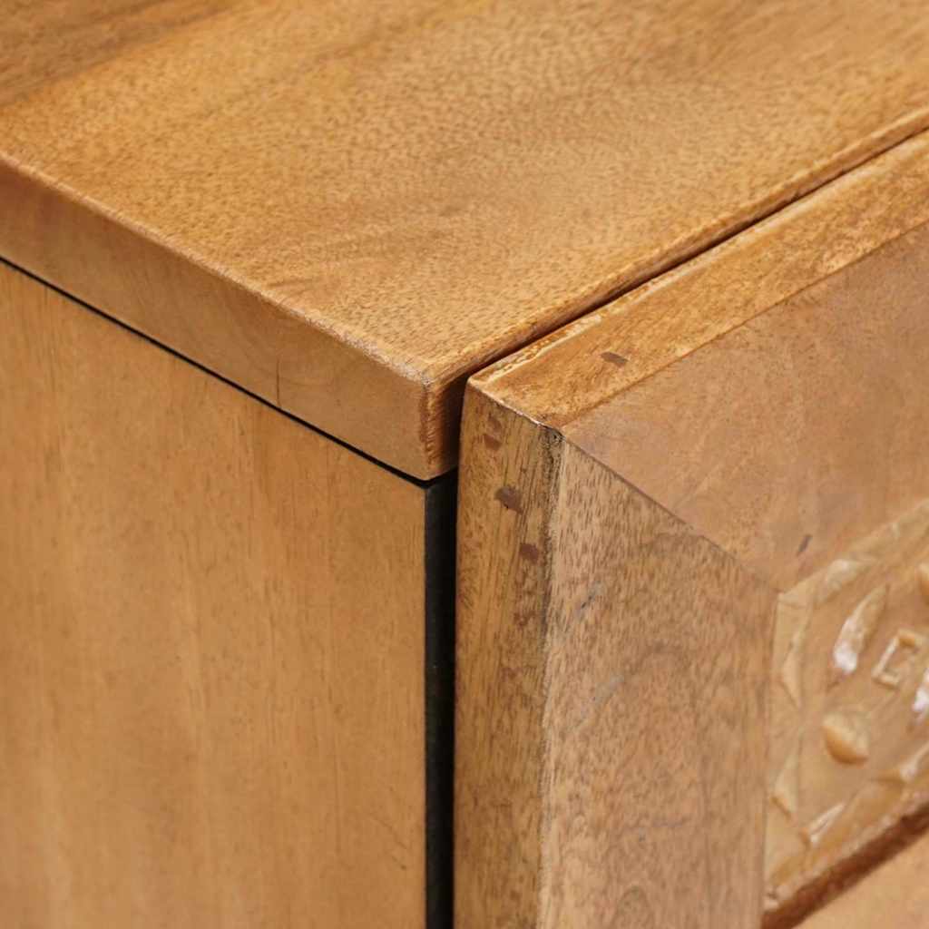 vidaXL Nachttisch mit Tür Hellbraun 50 x 33 x 60 cm Massivholz Akazie