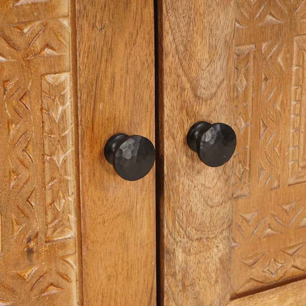 vidaXL Nachttisch mit Tür Hellbraun 50 x 33 x 60 cm Massivholz Akazie