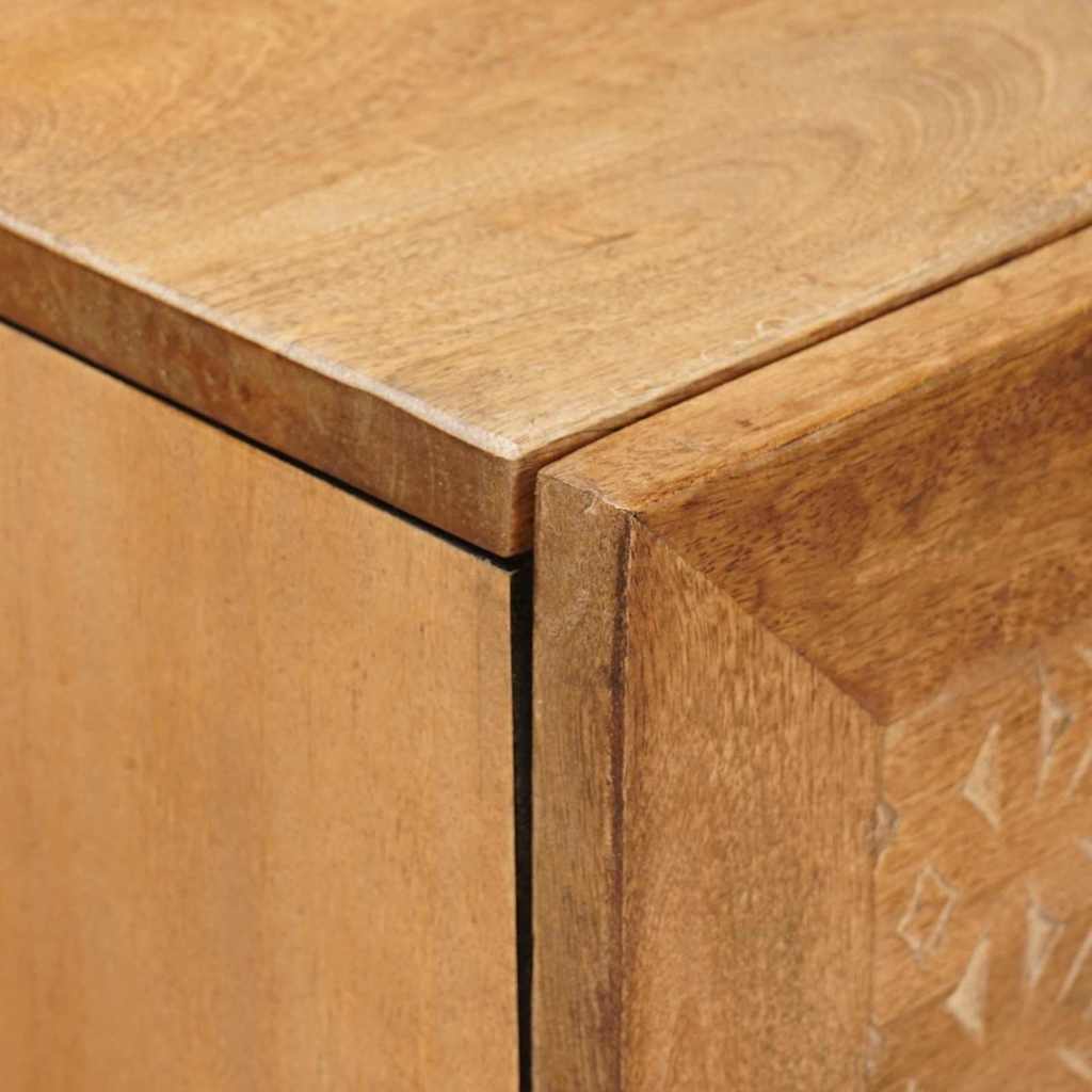 vidaXL Hochboard mit Tür Hellbraun 40 x 33 x 110 cm massives Mangoholz