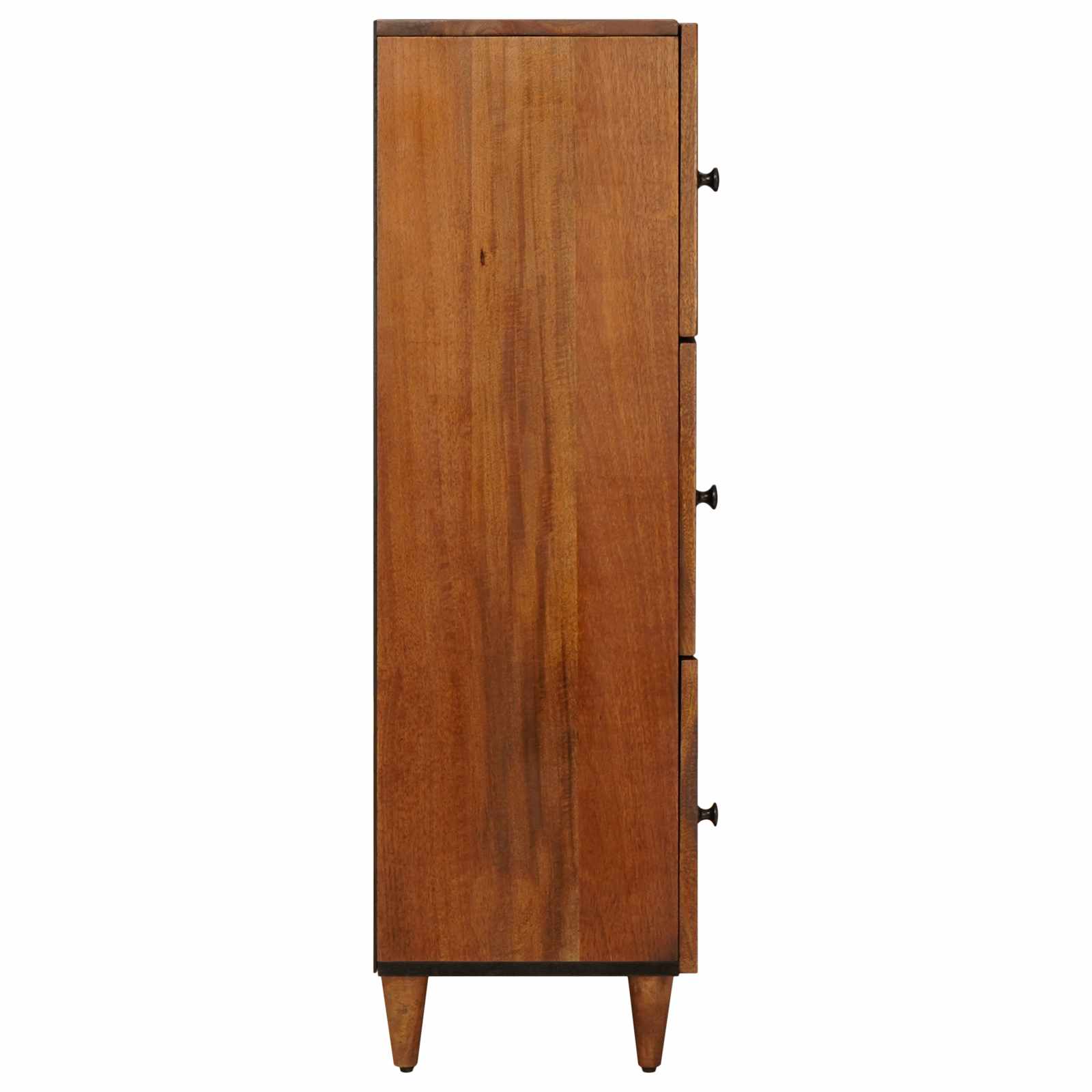 vidaXL Highboard mit Tür Walnuss 40 x 33,5 x 110 cm Massivholz Mango