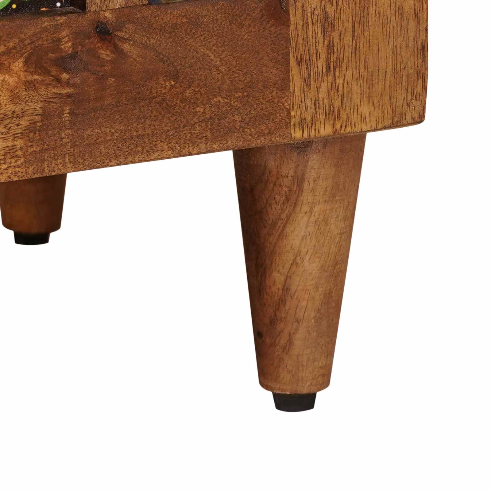 vidaXL Highboard mit Tür Walnuss 40 x 33,5 x 110 cm Massivholz Mango