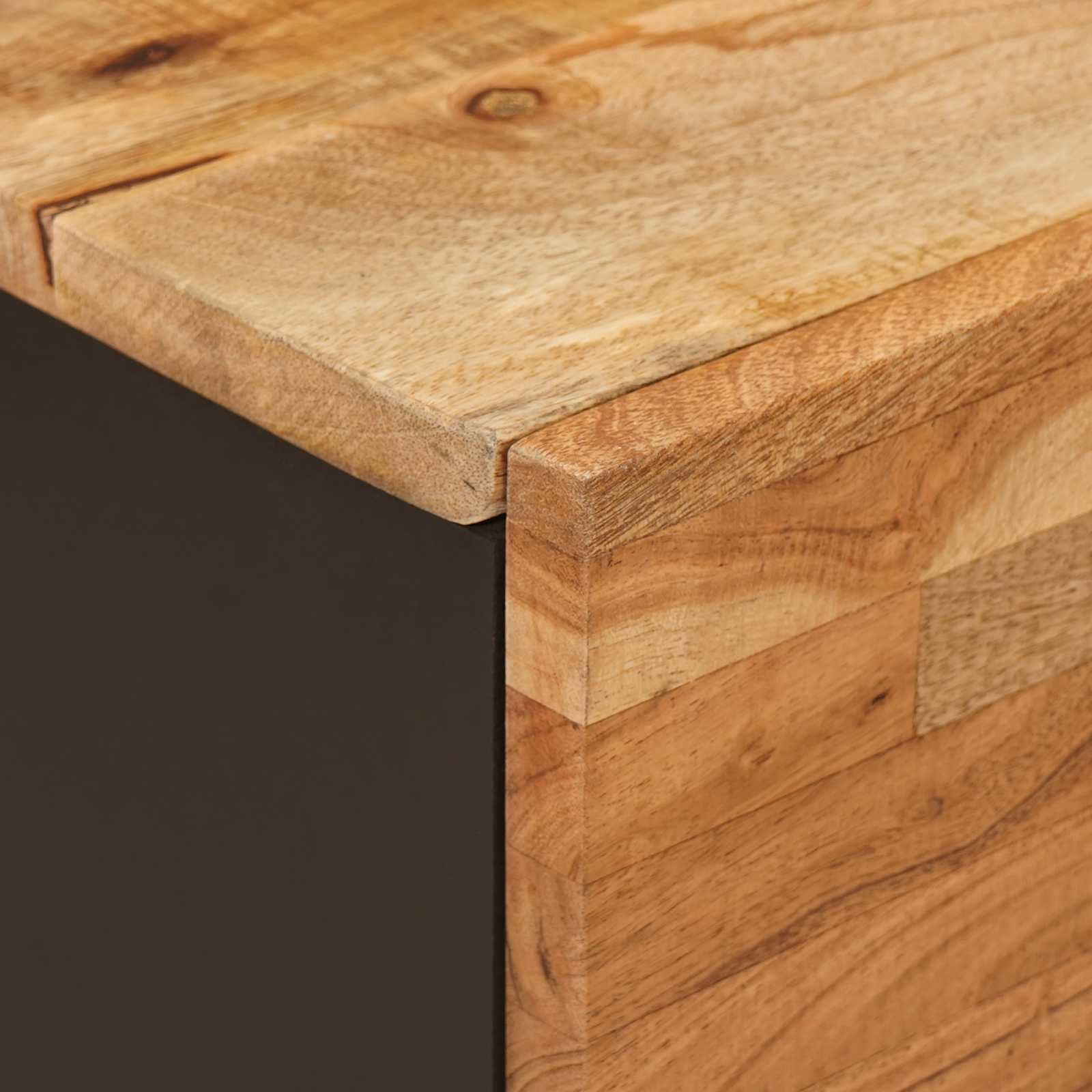 vidaXL Nachttisch Braun 40 x 33 x 46 cm Massivholz Mango