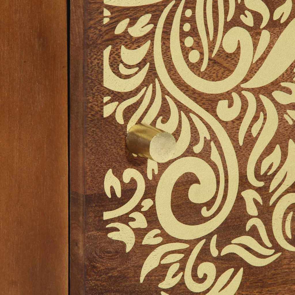 vidaXL Bedside Cabinet with Door Honigbraun 40 x 33 x 46 cm