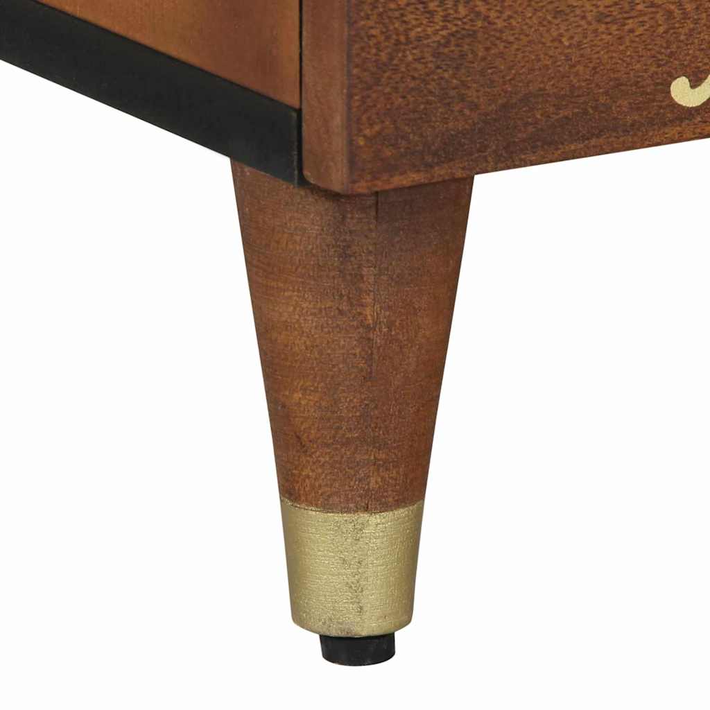 vidaXL Bedside Cabinet with Door Honigbraun 40 x 33 x 46 cm