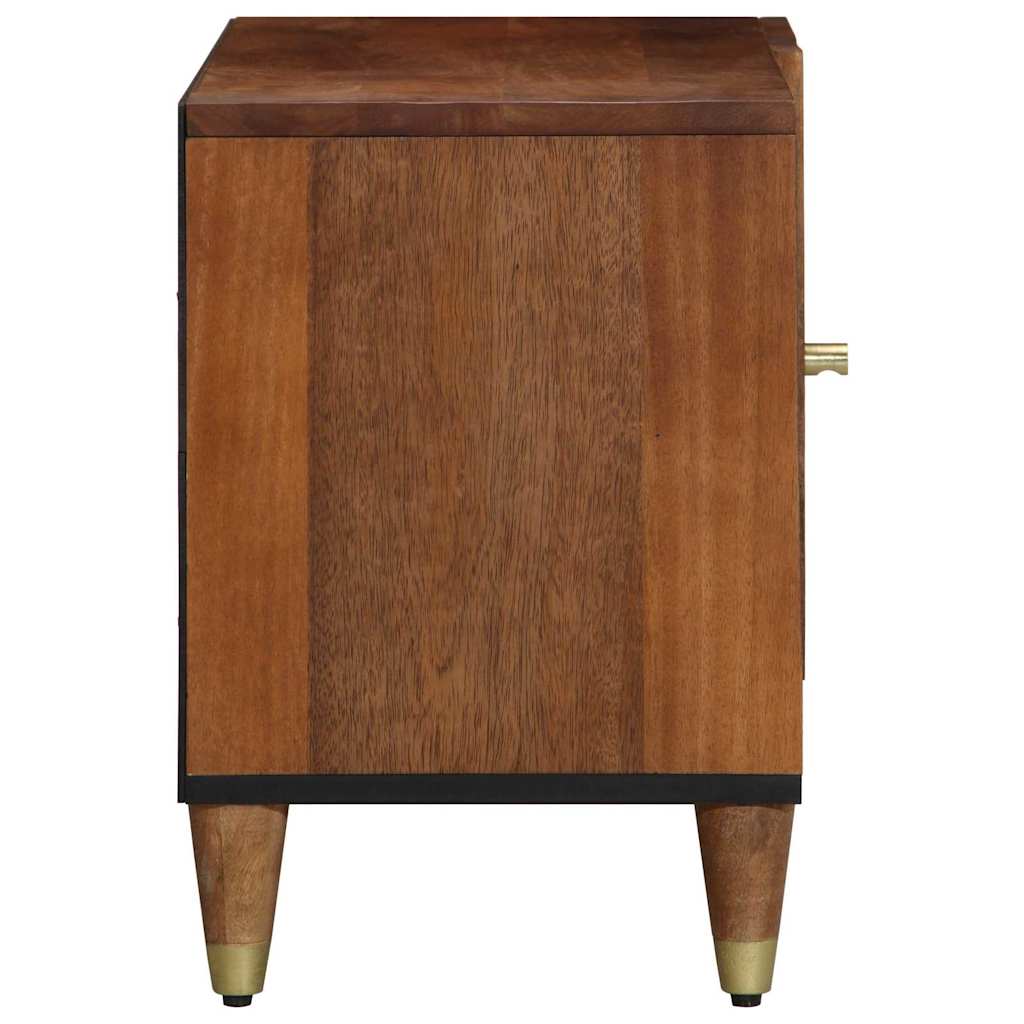 vidaXL TV-Schränk mit Tür Honigbraun 80 x 33 x 46 cm Massivholz Mango